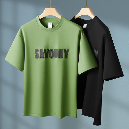 【棉质】【DKP】大依优型大码圆领短袖T恤轻奢休闲短袖男宽松T恤上衣胖子半袖 商品图2