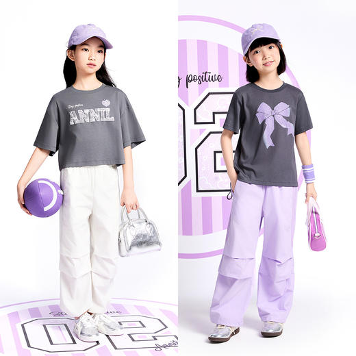 女童全腰梭织单裤夏季新款安奈儿童装实体店同款AG526674 商品图3