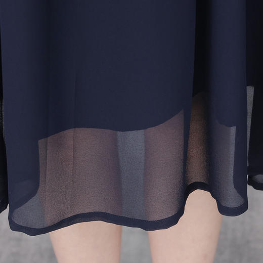 时尚印花大码连衣裙，韩版修身气质假两件裙子QYM-XYKL-K511 商品图2