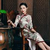 HQ-JYJ-035-1改良旗袍复古国风春秋长款七分袖时尚礼服修身显瘦旗袍连衣裙 商品缩略图3