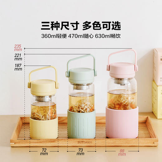 北鼎 BUYDEEM 泡茶随手杯 高硼硅玻璃 商品图3