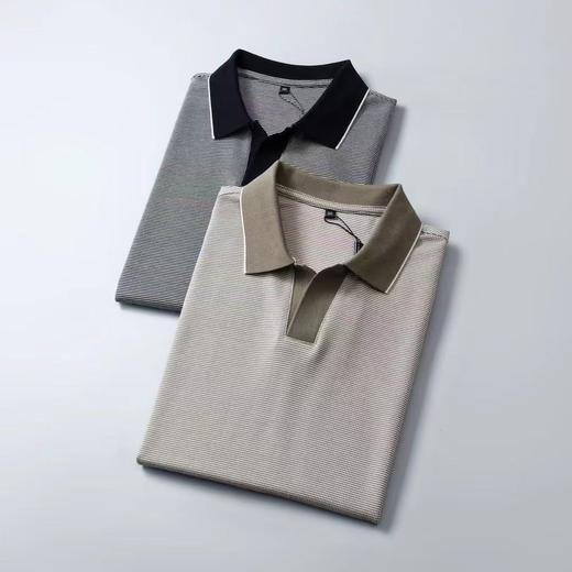 简约高端轻奢商务休闲翻领短袖亲肤舒适男士无纽扣polo衫   YH-BLC5050* 商品图1
