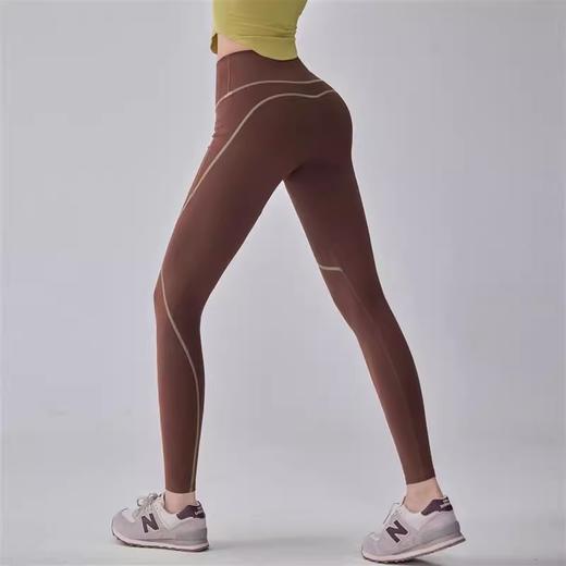 【限时秒】YOGACODE【火树银花系列】线迹撞色瑜伽裤户外登山7A抗菌提臀健身裤DWP115107 商品图3