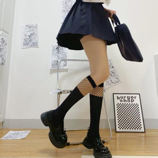 【一撕即爽】可爱性感镂空大网学生半腿袜 过膝袜性感黑丝诱惑装可撕激情内衣女A62 商品图3