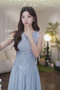鹿向南【心动赴约】法式蓝色气质连衣裙女夏季高级感无袖长款裙子 商品缩略图2