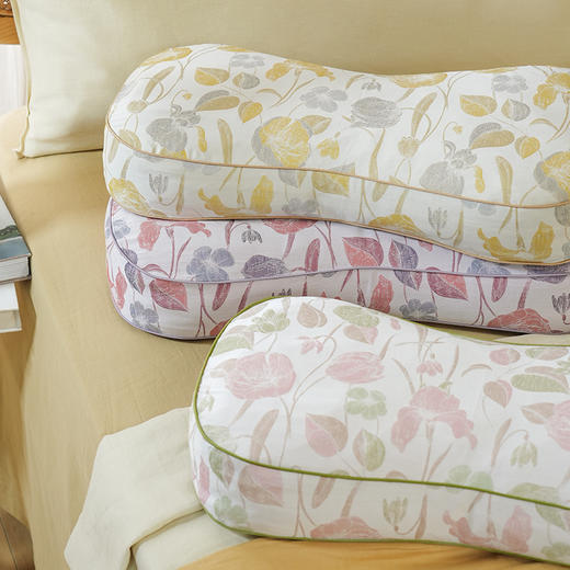 荷塘春色系列曲线枕头护颈椎助睡眠专用荞麦皮成人睡觉家用单人 商品图3