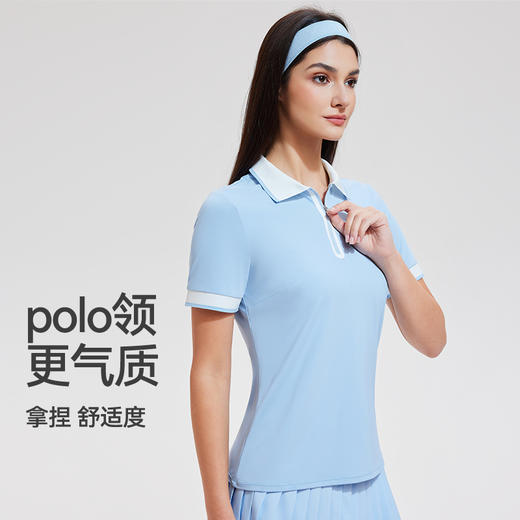 【上新】科里芙夏季运动上衣女高尔夫球服T恤显瘦透气健身跑步短袖 商品图1