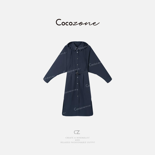 COCO ZONE 刘一一2025新款高级感蝙蝠袖收腰长款外套ACD1A0504 商品图0
