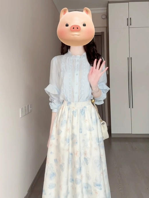 裁缝学苑AS453法式衬衫半身裙纸样女装上衣裙子套装样板图纸 商品图4