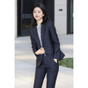 高干通勤套装 经典竖条纹面料  兼具专业和舒适度 米思阳时尚套装春季西装外套直筒休闲长裤两件套女0290 商品缩略图0