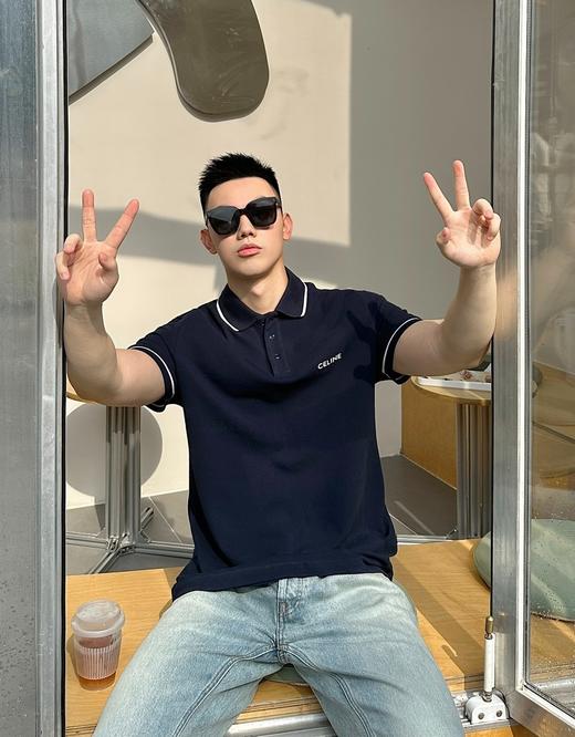 中性款刺绣短袖polo衫la008 商品图2