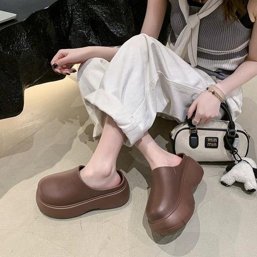 【YW】无忧购【甄选】防水厚底增高拖鞋一脚蹬包头拖K9018(截单后7天发货) 商品图1