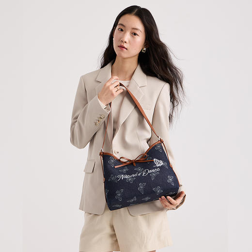 大英博物馆 博物志系列 蝴蝶提花新中式复古 手提斜挎包 商品图2