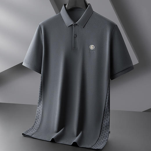 【丝光棉】【DPF】大依优型大码短袖POLO衫丝光棉半袖体恤加肥加大薄款夏装肥佬宽松休闲上衣男士 商品图1