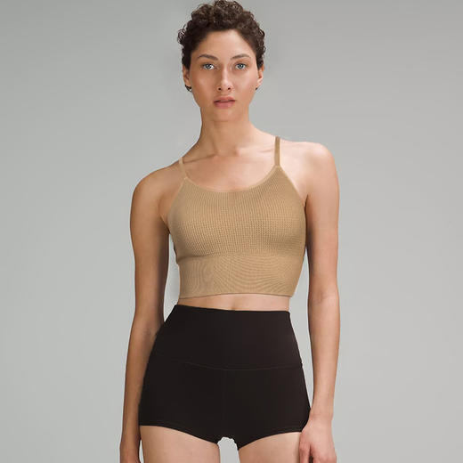 官网480！刘雯同款一体式无缝高强度防震健身跑步瑜伽运动背心女 细肩吊带美背内衣 商品图2