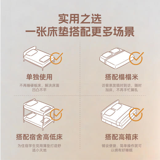 雅芳婷床垫家居床上用品便携折叠床垫(新款)LK074 商品图4