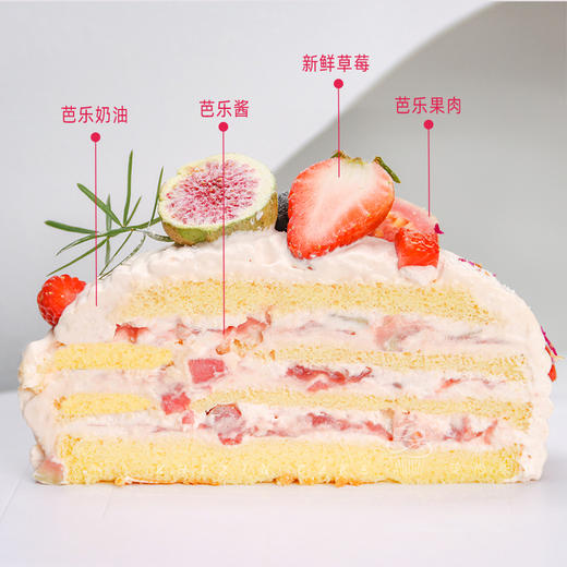 【芭乐双旋】浓郁的奶香与水果的清甜交织--芭乐水果生日蛋糕 商品图1