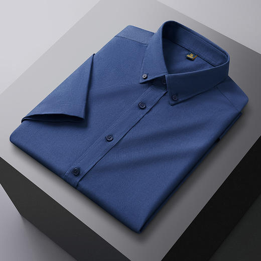 【含莱赛尔】罗蒙男士莱赛尔夏季短袖休闲衬衫透气百搭日常通勤男衬衫 商品图2