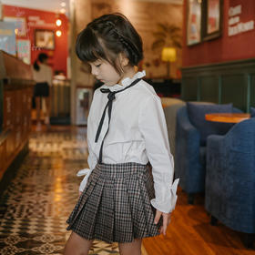 鹿谧 花苞领纯棉白衬衫