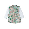 谜底花色衬衫七分袖女2025夏季新款小碎花拼接合体衬衣256MC6221 商品缩略图4