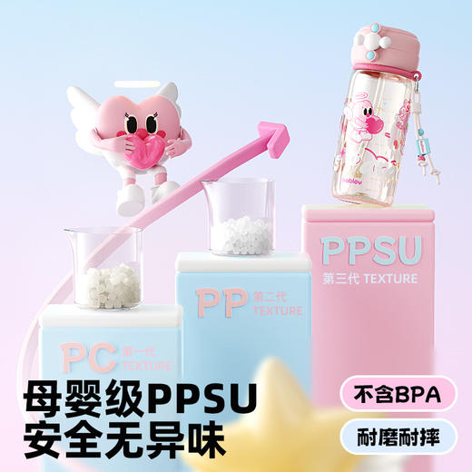 bablov吸管水杯孕妇产妇专用便携随行杯成人躺着喝带刻度ppsu杯子 商品图3
