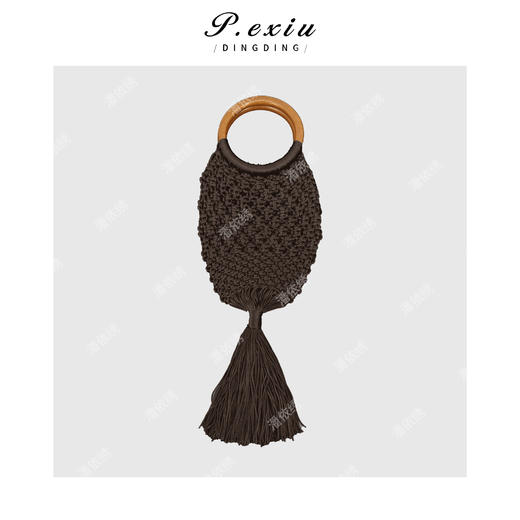 PanYiXiu/潘依绣小众设计款度假感编织流苏手提包 BL5663 商品图2