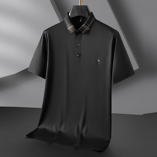 【桑蚕丝】【冰丝】【DWN】大依优型大码男装短袖POLO衫T恤加肥加大宽松休闲冰丝打底夏季胖子男士上衣 商品图4