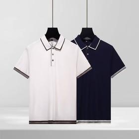 男装春夏新款时尚百搭商务休闲男士撞色翻领短袖polo衫   YH-BLC5009*