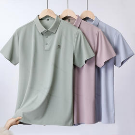 【DLS】大依优型大码短袖Polo衫翻领加肥加大男士大号弹力透气舒适夏季半袖