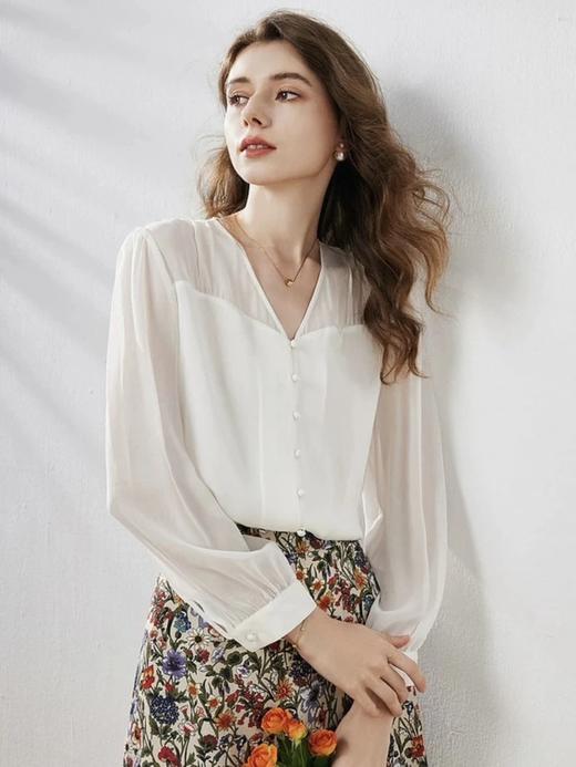 LPIUTY品牌直发！气质真丝衬衫 C1225023 商品图0