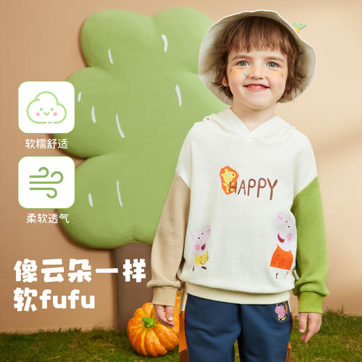 【80-130】【小猪佩奇】男童春秋连帽卫衣 商品图0