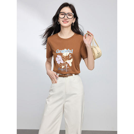 【专属特价】【长腿精小白裤】熙世界白色纯棉直筒裤宽松阔腿休闲裤女2025春秋 商品图2