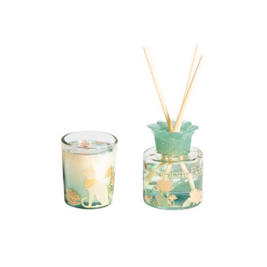 大英博物馆 盖亚.安德森猫系列 无火香氛香薰蜡烛礼盒 埃及睡莲 商品图5