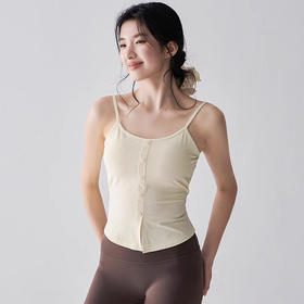 【限时秒】YOGACODE【火树银花系列】细肩带瑜伽服背心女带胸垫高级感性感美背吊带文胸DWC115005