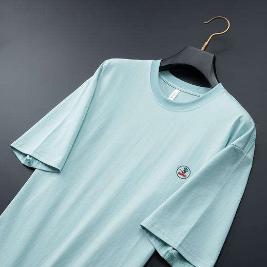 【精梳棉】【DX】大依优型大码短袖T恤圆领时尚潮流宽松潮牌加肥加大上衣男士半袖打底 商品图1