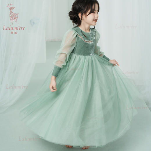 鹿谧 天青色礼服长裙 商品图2