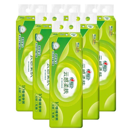 心相印BT5410（提装）云感系列150克10粒装四层立体压花卷筒卫生纸 商品图3