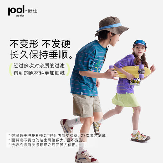 【110-160cm】咕噜日记【透气】儿童条纹短袖25夏季男女童T恤透气上衣夏装PXT2515 商品图2