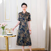 HQ-A018单层夏季新款修身显瘦遮肚收腰日常可穿优雅女改良旗袍连衣裙 商品缩略图1