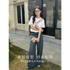 【专属特价】熙世界分割线设计阔腿牛仔裤女2025春夏新款美式复古宽松直筒裤子 商品缩略图1