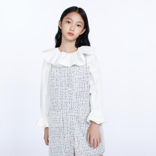 鹿谧 黑白格纹背心裙 商品图4