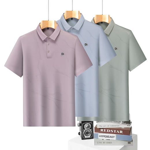【DLS】大依优型大码短袖Polo衫翻领加肥加大男士大号弹力透气舒适夏季半袖 商品图5