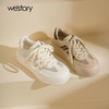 Westory2025年春季网纱镂空运动鞋板鞋系带深口鞋S25AM59431 商品缩略图0