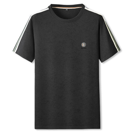 【棉质】【DPF】大依优型大码短袖T恤潮流宽松半袖体恤男夏季新款胖子加大号拼接T恤上衣男士 商品图4