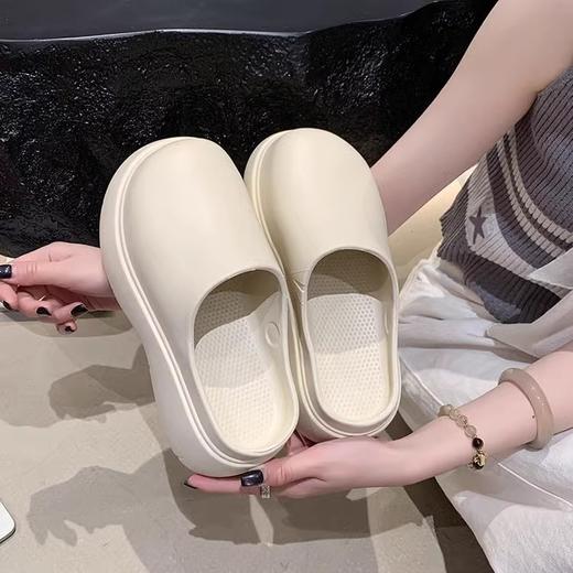 【YW】无忧购【甄选】防水厚底增高拖鞋一脚蹬包头拖K9018(截单后7天发货) 商品图2