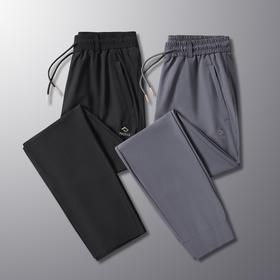 【DK】大依优型大码冰丝裤松紧腰直口束口休闲运动裤直筒卫裤休闲裤加肥加大长裤胖子裤子夏季