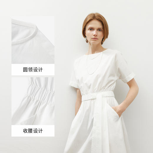 【商场同款】麦檬夏简约收腰圆领衣裙5F4192321 商品图3