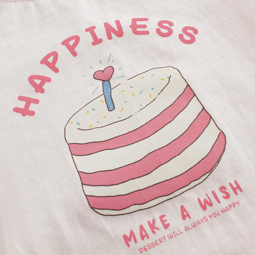 马克珍妮女童甜甜蛋糕短袖T恤 宝宝亲肤上衣2025年夏装新款550786 商品图4