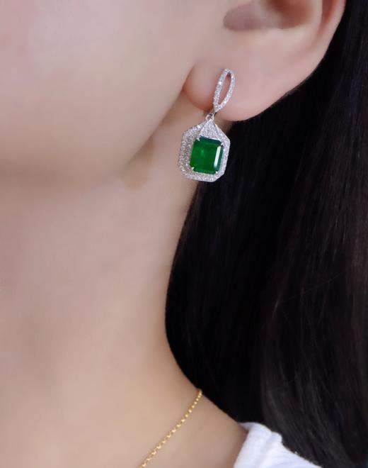 4.46ct刻面祖母绿耳坠 商品图2