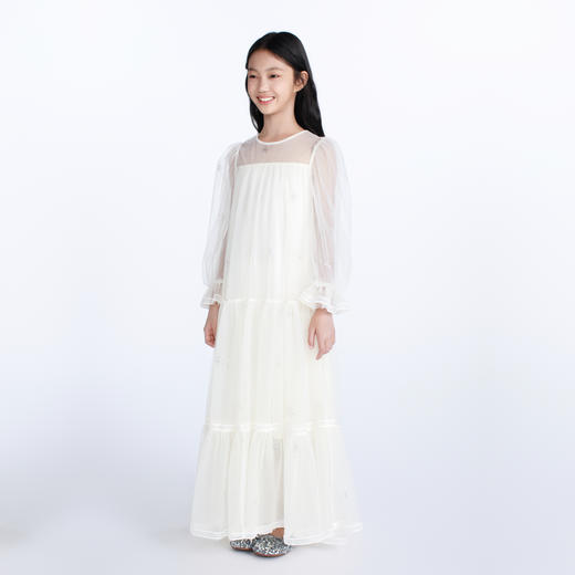 鹿谧 月光白礼服纱裙 商品图2